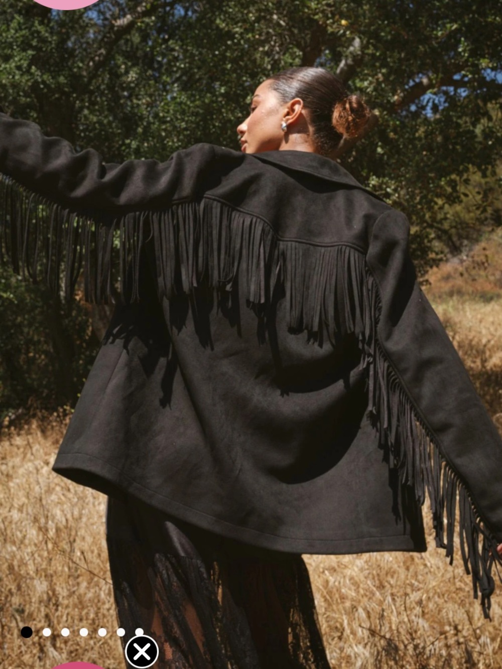 Show Me Your MuMu Black Sierra Fringe Jacket - Like New - Small